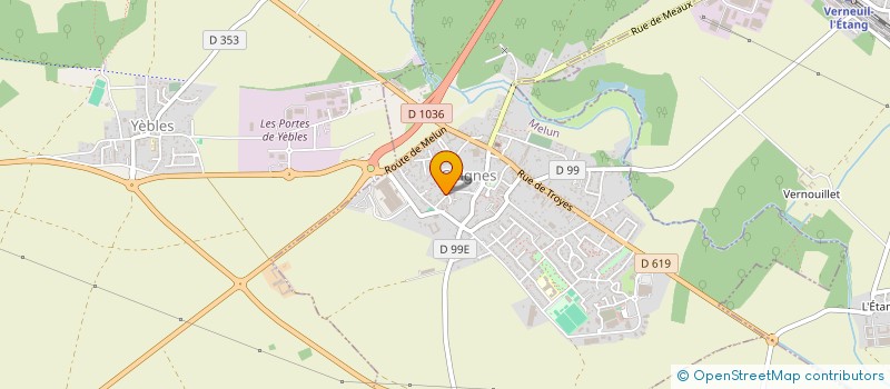 localisation de l'entreprise LES PORTES DE YEBLES  GUIGNES