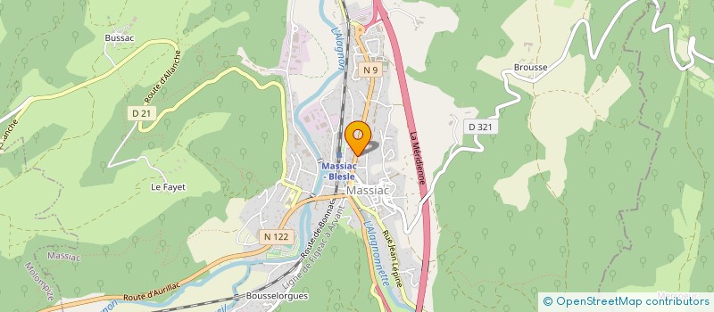 localisation de l'entreprise LES PORTES DU CANTAL à MASSIAC