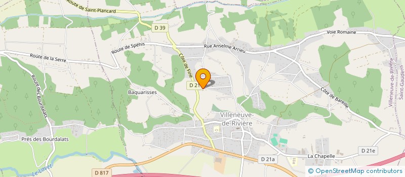 localisation de l'entreprise LES PORTES DU COMMINGES  VILLENEUVE-DE-RIVIERE