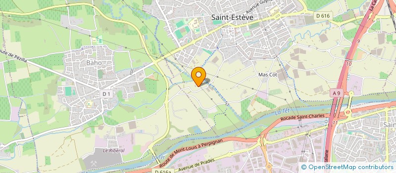 localisation de l'entreprise LES PORTES DU LAC  SAINT-ESTEVE