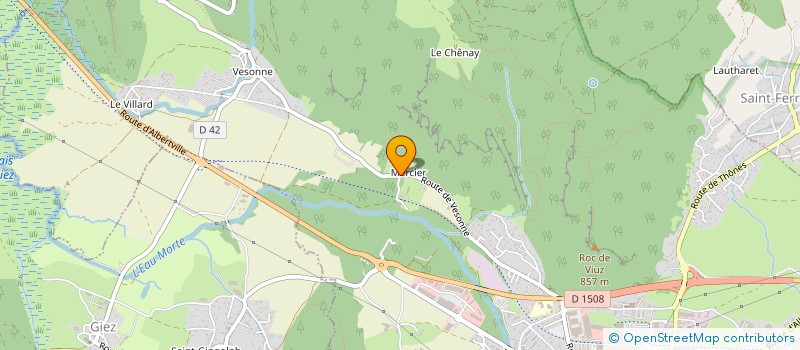 localisation de l'entreprise LES PORTES SUSCILLON à FAVERGES-SEYTHENEX
