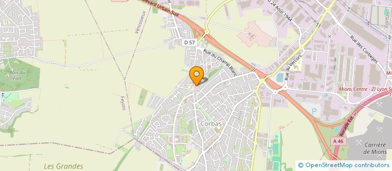 localisation de l'entreprise LES POTAGERS CORBASIENS  CORBAS