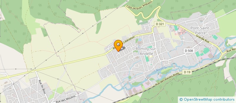 localisation de l'entreprise LES POTAGERS DE BABYLONE  ROMILLY-SUR-ANDELLE