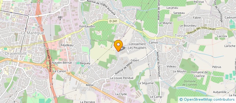 localisation de l'entreprise LES POTAGERS TRESSOIS  TRESSES