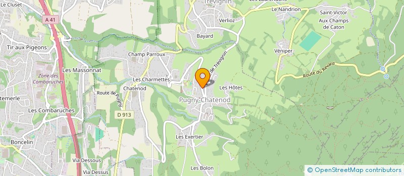 localisation de l'entreprise LES POTERIES DU PARADIS  PUGNY-CHATENOD