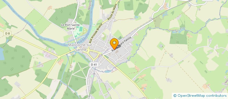 localisation de l'entreprise LES POTERIES MALICORNAISES à MALICORNE-SUR-SARTHE