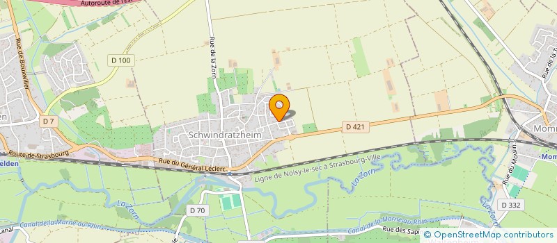 localisation de l'entreprise LES POTES  SCHWINDRATZHEIM