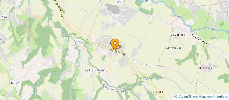 localisation de l'entreprise LES POTES'IERS  ESTRABLIN