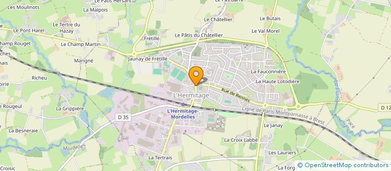 localisation de l'entreprise LES POTOS  L'HERMITAGE