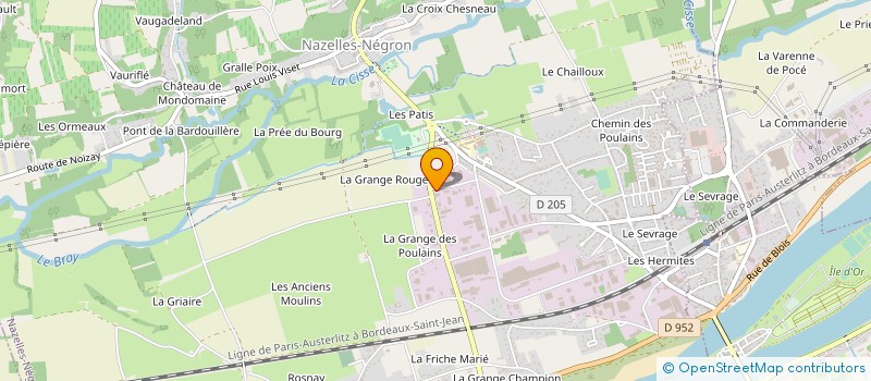 localisation de l'entreprise LES POUJEAUX à NAZELLES-NEGRON