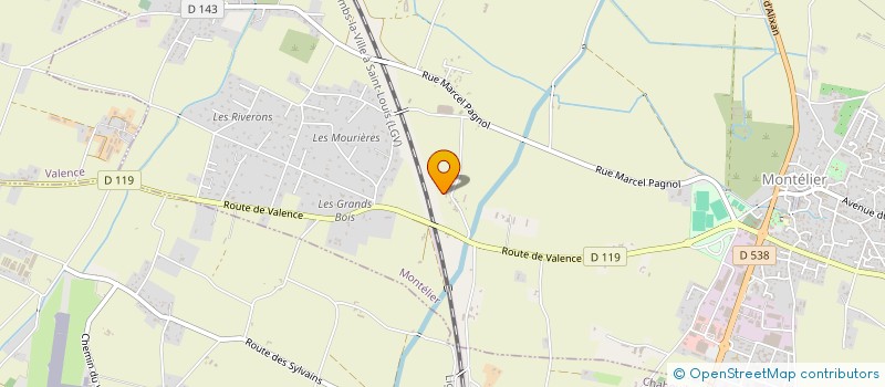 localisation de l'entreprise LES POULAINS à MONTELIER