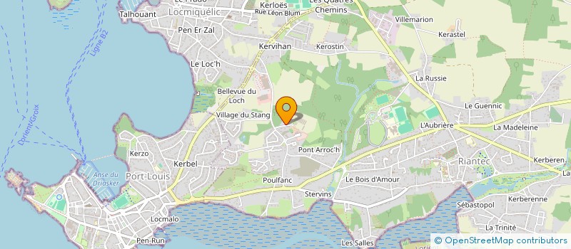 localisation de l'entreprise LES POULBOTS  RIANTEC