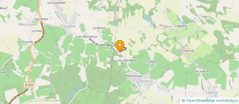 localisation de l'entreprise LES POULES DES MORILLERES à SINGLEYRAC