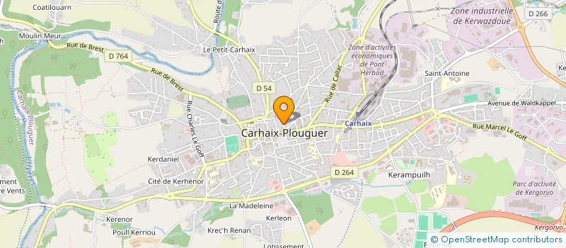 localisation de l'entreprise LES POULHAUTS ENERGIES à CARHAIX-PLOUGUER