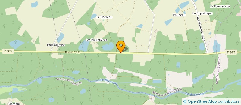 localisation de l'entreprise LES POULTIERES  MONTRIEUX EN SOLOGNE