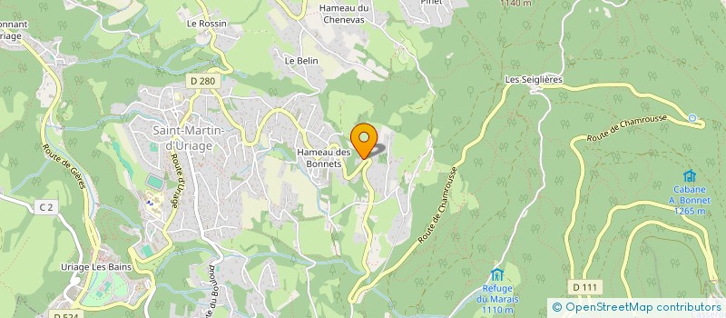 localisation de l'entreprise LES POUPOUGNES  SAINT-MARTIN-D'URIAGE