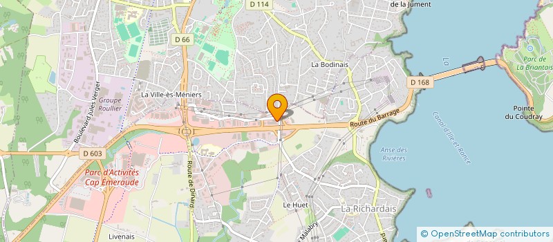 localisation de l'entreprise LES POURCEAUX  LA RICHARDAIS