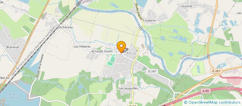 localisation de l'entreprise LES POUSSE CAILLOUX D'ABZAC  ABZAC