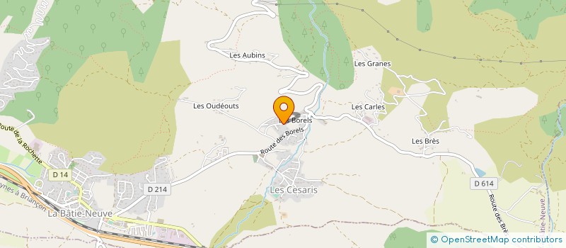 localisation de l'entreprise LES POUSSINS à LA BATIE NEUVE
