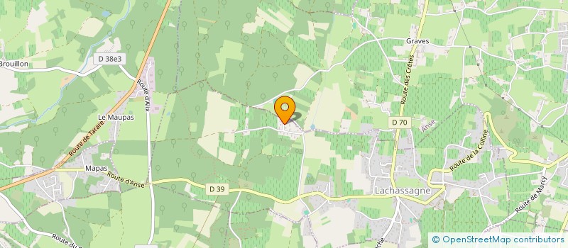 localisation de l'entreprise LES POUSSINS  LACHASSAGNE