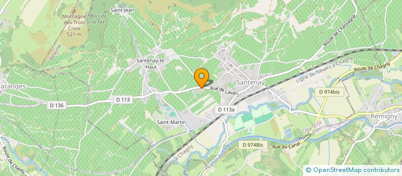 localisation de l'entreprise LES POUSSINS D'OR  SANTENAY