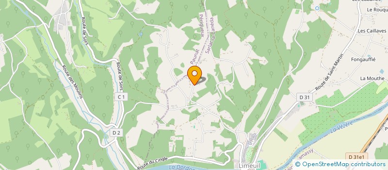 localisation de l'entreprise LES POUTIROUX  LIMEUIL