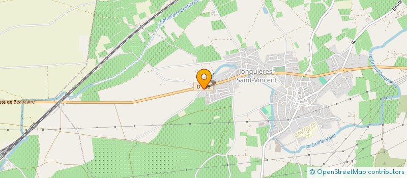 localisation de l'entreprise LES PRADAS  JONQUIERES-SAINT-VINCENT