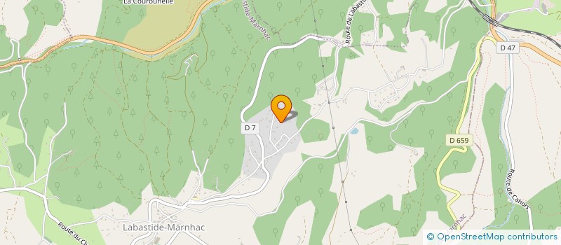 localisation de l'entreprise LES PRADASQUES  LABASTIDE-MARNHAC