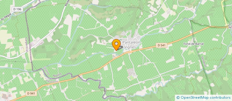 localisation de l'entreprise LES PRADES  SAINT-PANTALEON-LES-VIGNES