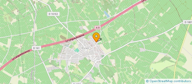 localisation de l'entreprise LES PRADES  PINET