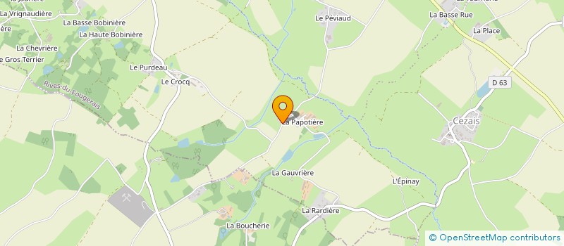 localisation de l'entreprise LES PRAIRIES  RIVES-DU-FOUGERAIS