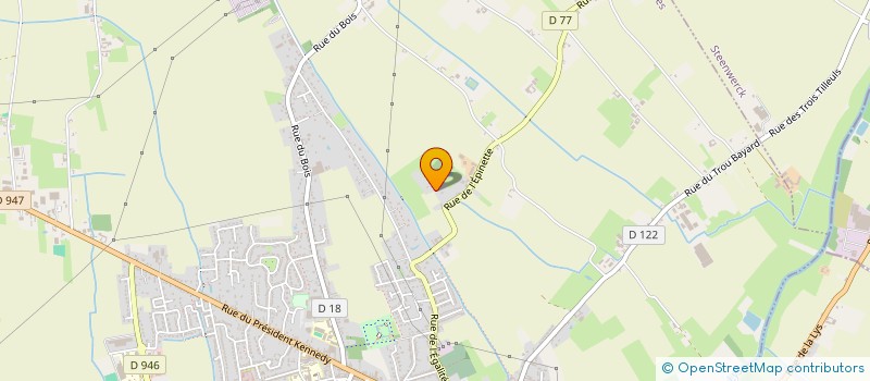 localisation de l'entreprise LES PRAIRIES DES TERRES  ESTAIRES