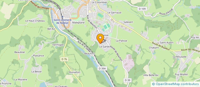 localisation de l'entreprise LES PRAIRIES DU ROCK à ST-LEONARD-DE-NOBLAT