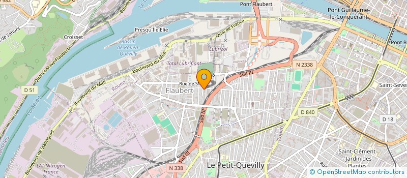 localisation de l'entreprise LES PRASLINS à LE PETIT-QUEVILLY