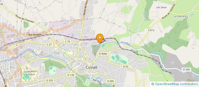 localisation de l'entreprise LES PREFERES à CUSSET