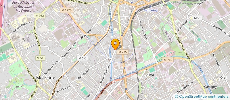 localisation de l'entreprise LES PREMIERS PAS DE BABA TOINOU LOULOU  TOURCOING