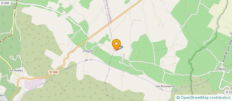 localisation de l'entreprise LES PRES à BERRIAS-ET-CASTELJAU