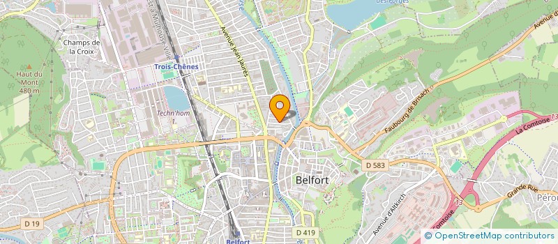 localisation de l'entreprise LES PRES  BELFORT