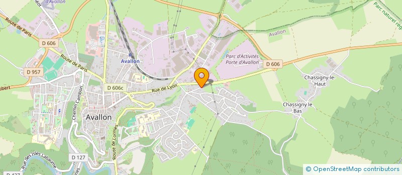 localisation de l'entreprise LES PRES DAMOISEAU  AVALLON