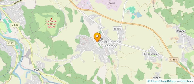 localisation de l'entreprise LES PRES DE COUSSAC  SAINT-GERMAIN-LAPRADE