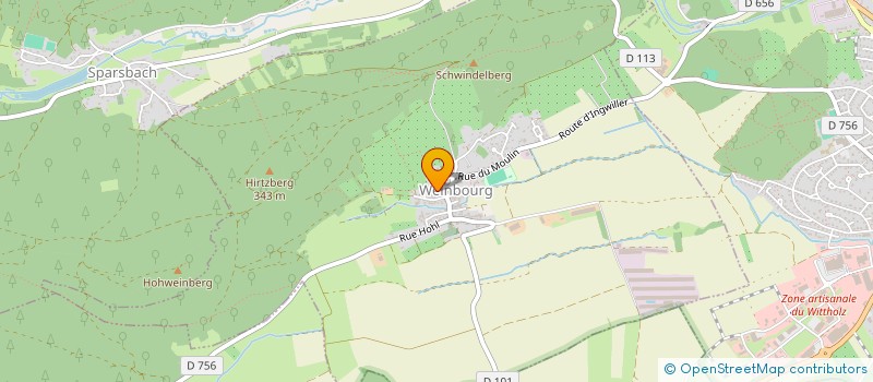 localisation de l'entreprise LES PRES DE HANAU  WEINBOURG