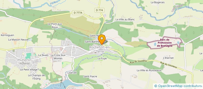 localisation de l'entreprise LES PRES DE HOLIAN  PLUHERLIN