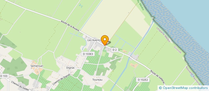 localisation de l'entreprise LES PRES DE JOUSSAC  JAU-DIGNAC-ET-LOIRAC