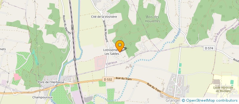 localisation de l'entreprise LES PRES DE PIALLAT  CLERIEUX