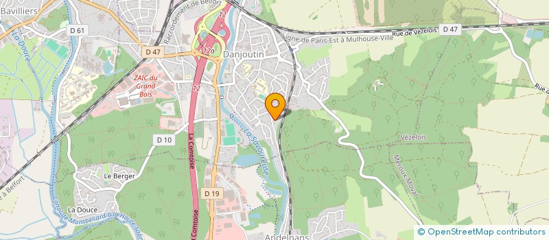 localisation de l'entreprise LES PRES DU BREUIL  DANJOUTIN