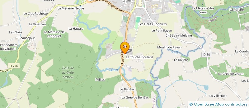 localisation de l'entreprise LES PRES FOLIARD  GUER