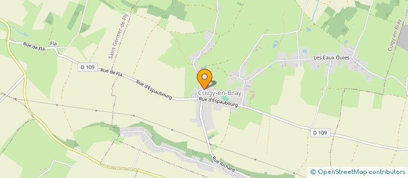 localisation de l'entreprise LES PRES LOUVET SCI  CUIGY-EN-BRAY