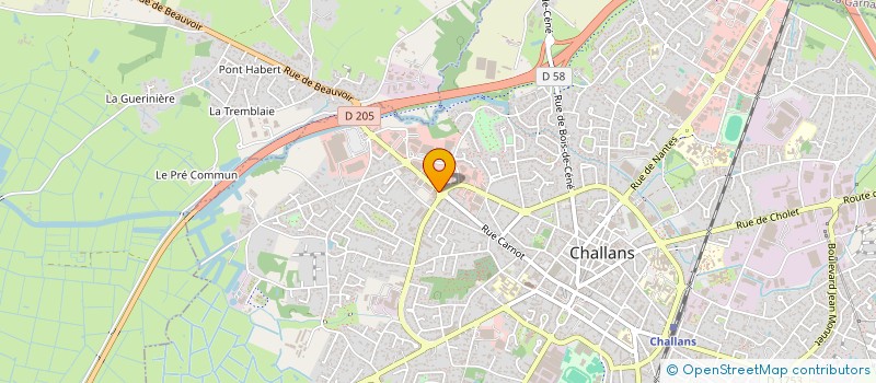 localisation de l'entreprise LES PRES VERTS à CHALLANS