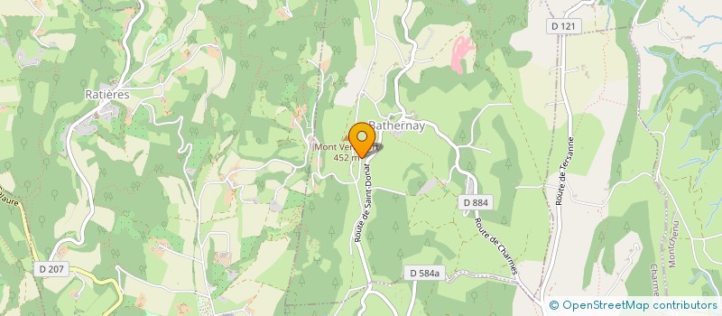 localisation de l'entreprise LES PRES VERTS  BATHERNAY