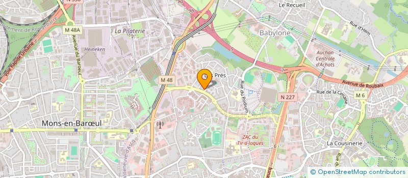 localisation de l'entreprise LES PRES VERTS II à VILLENEUVE-D'ASCQ